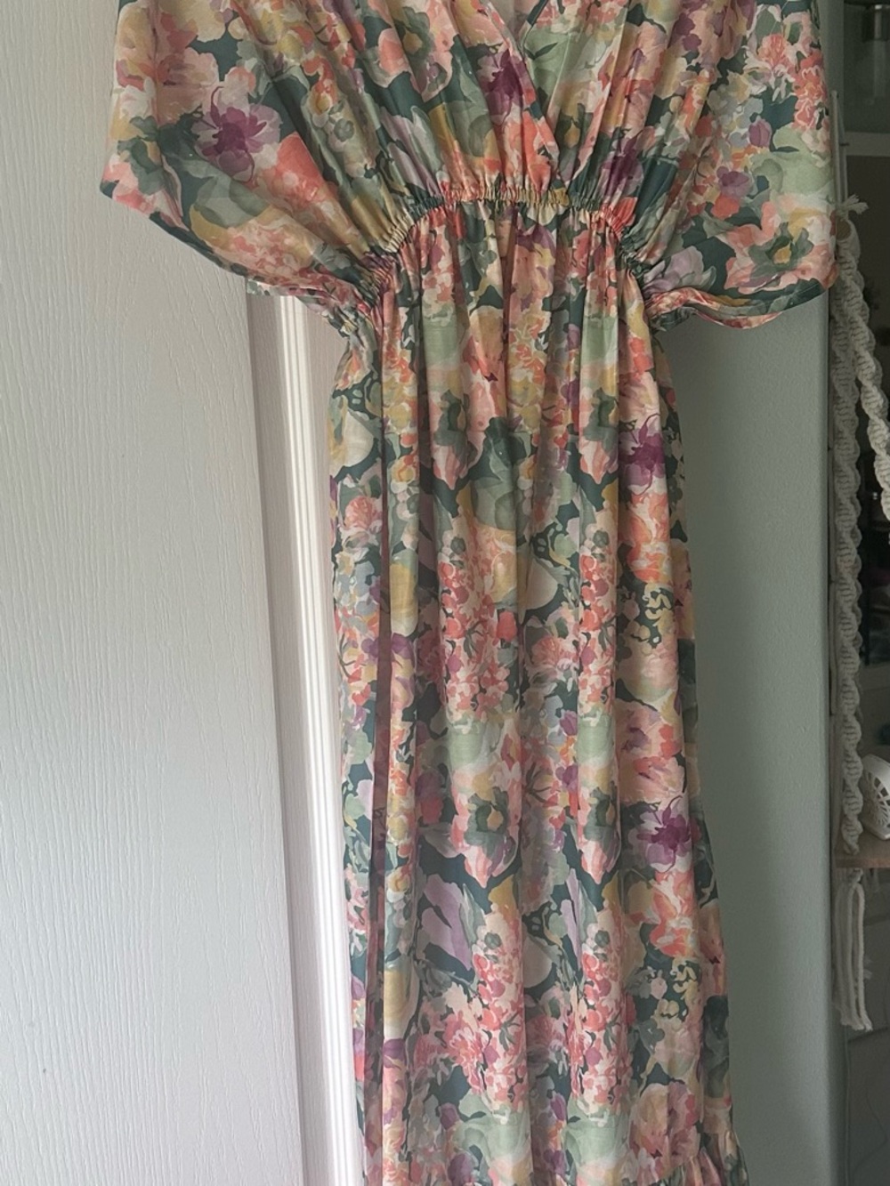 Cost Plus World Market Pastel Floral Slip Dress